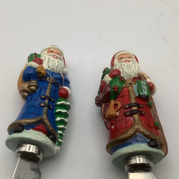 Four Christopher Radko  Holiday Santa Claus Pate Knives - Picture 4 of 7